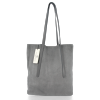 Kožené kabelka shopper bag Vittoria Gotti šedá V6590C